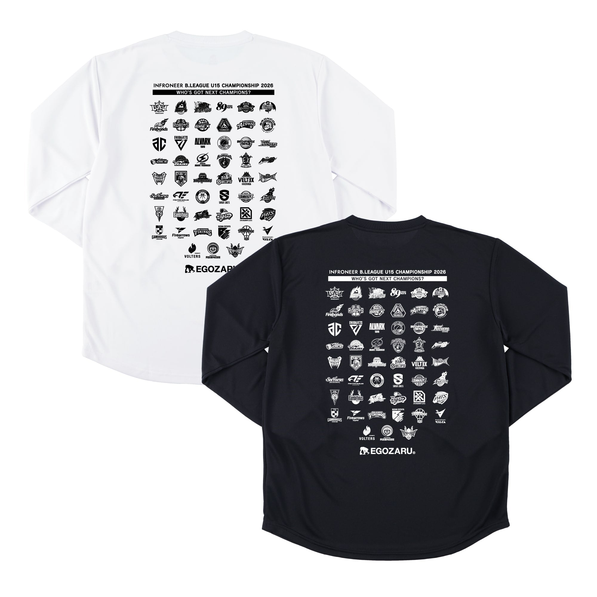 出場チームロゴ入りスポーツTシャツ(長袖)